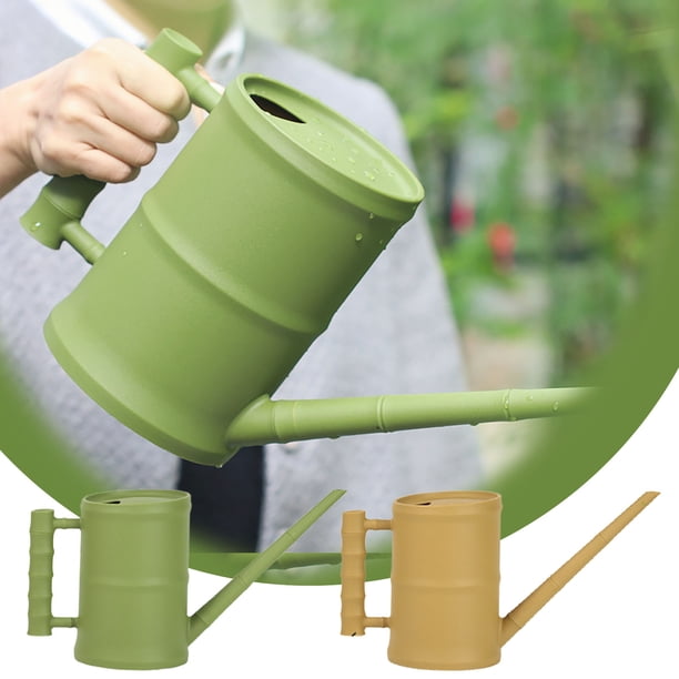 Regadora de pico largo Hervidor de jardín de plástico de 1,6 L con mango cómodo, aspersor de plantas de balcón engrosado para oficina interior y exterior Riego de flores en casa