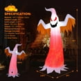 thumbnail image 2 of Gymax 8ft Inflatable Halloween Ghost Blow Up Decoration w/ Built-in Flame Light, 2 of 5