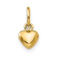 thumbnail image 1 of 14K Yellow Gold Solid Polished Plain Puffed Heart Charm, 1 of 2