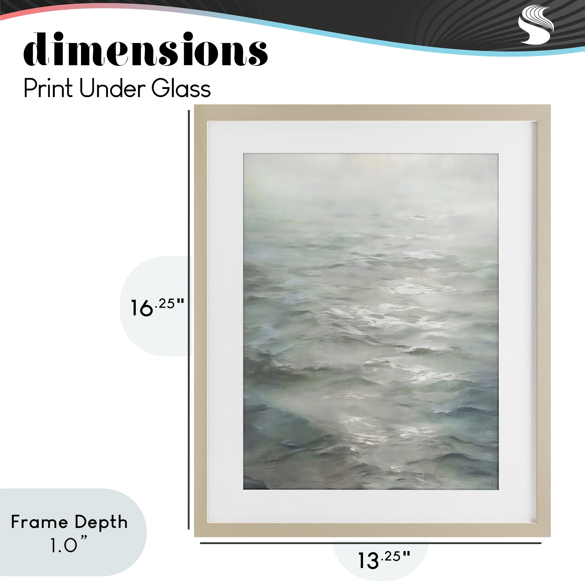 Stupell Industries Shallow Reflections on Sea Birch Framed Print Under Glass, design by Riley B