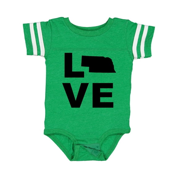 Inktastic Love Nebraska Boys or Girls Baby Bodysuit