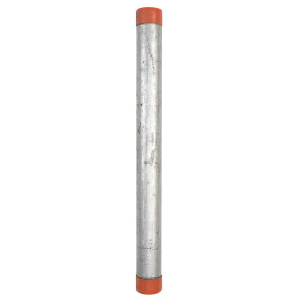 Tubo precortado B&K Mueller de acero galvanizado de 1-1/4 pulgadas Profundidad x 45,72 cm de largo