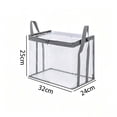 thumbnail image 3 of Large Heavy-Duty Thick Plastic Clear Storage Bag, 10x13x10 Inch Clear Moving Bags with Zipper, Stackable Foldable Bins Totes Bags with Lids for College Dorm Packing Home Organization(Gray-M), 3 of 9
