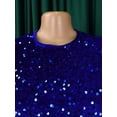 thumbnail image 6 of AURA Women’s Sequin A-Line Dress Round Neck Long Sleeve High Waist Mid-Length Zipper S-XXXL, 6 of 7