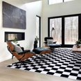 thumbnail image 2 of Softlife Classic Milk Flannel Checkered Rug for Living Room,5'x7',Black & White, 2 of 8