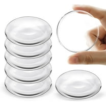 Door Stopper Wall Protector, Rubber Door Knob 5cm (6 Pack), Self Adhesive Door Bumpers for Walls, Shock Absorbent Door Handle Stopper, Protects Every Wall Surface, Clear