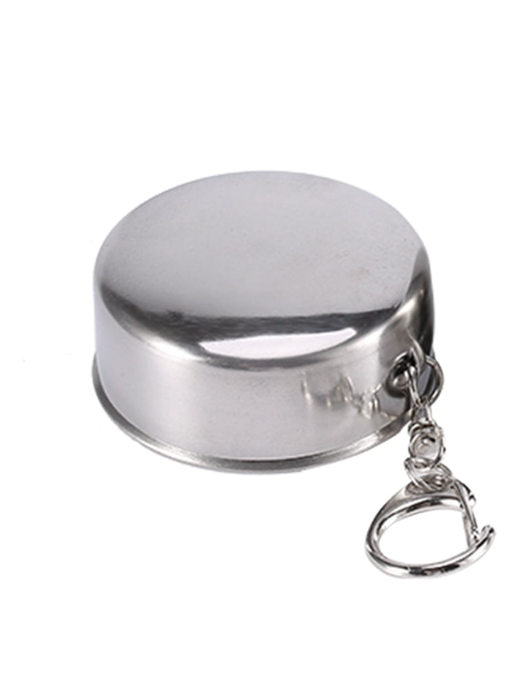 Travel Stainless Steel Collapsible Cup 240ML with Metal Telescopic  Keychain,With Plastic Collapsible…See more Travel Stainless Steel  Collapsible Cup