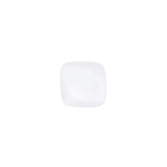 Corelle J2206-N CP-8903 Plate, Plate, Width: 6.5 inches (16.5 cm), Shatter-Resistant, Lightweight, Winter Frost White, Square, Small Plate