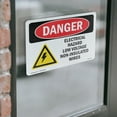 thumbnail image 4 of Electrical Hazard Low Voltage OSHA Danger Vinyl Decal Label 14 Inch x 10 Inch - 10 Pack, 4 of 6
