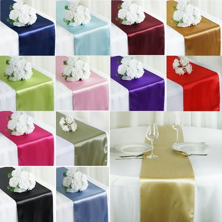 Cuh Satin Table Runner Wedding Party Reception Banquet Dinner