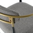 thumbnail image 2 of Modrest Buchtel - Mid-Century Modern Medium Grey + Gold Arm + Black Bar Chair, 2 of 7