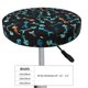 thumbnail image 4 of Balery Little Fish Skeleton Fundas de asiento para taburete de bar redondo de tela de terciopelo ajustables que protegen de arañazos y manchas para sillas de 14 a 17 pulgadas.-14 inch, 4 of 7