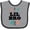 Heather and Black, variant on Inktastic Lil Bro Boys Native Arrow Brother Boys Baby Bib