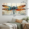 thumbnail image 4 of Designart "Geometric Flight Orange Dragonfly I" Animals Metal Art Print Set, 4 of 5
