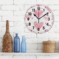 thumbnail image 3 of Yayeee 10" Wall Clock Battery Operated Quartz Round Silent Non-Ticking Home Decor, Hand Drawn Hearts, 3 of 6