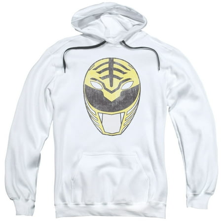 Power Rangers - White Ranger Mask - Pull-Over Hoodie - X-Large