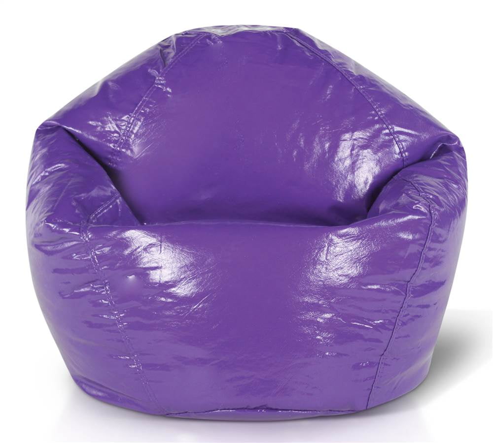 Glossy Vinyl Bean Bag in Purple