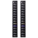 Sticker Thermomètre Test de température noir 2Pcs 5,1x0,8 po