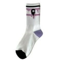 thumbnail image 2 of Viluyesy Crew Socks for Womens, Breathable Soft Comfy Fashion Hearts Cotton Mid-Tube Socks Purple, 2 of 5