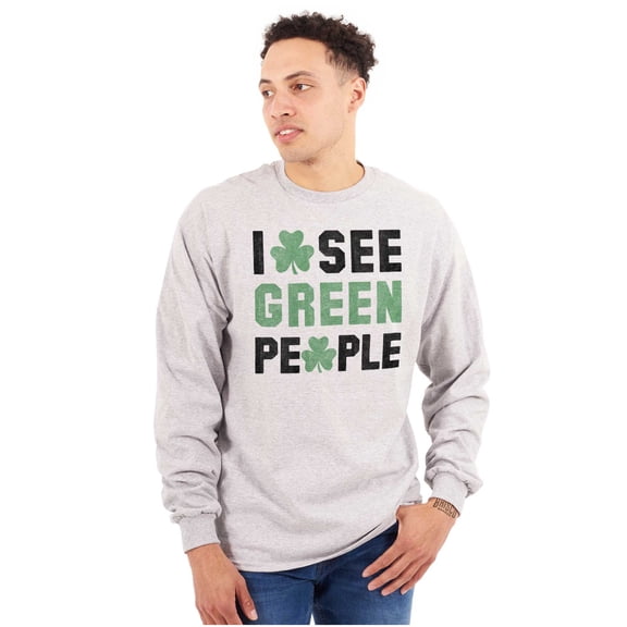 Funny Saint Patrick's Day Irish Pride Plus Size Long Sleeve Graphic Tee Shirt Brisco Brands 2X