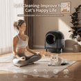 thumbnail image 2 of CATLK Automatic Cat Litter Box: 100L Extra Large Self Cleaning Litter Box for Multiple Cats -WiFi APP Control, Black, 2 of 9