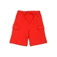 thumbnail image 4 of Kidsy Boys Casual Beach Cargo Shorts – Soft Cotton, Pull-On/Drawstring Closure, Two Pockets, Crimson, 5, 4 of 6