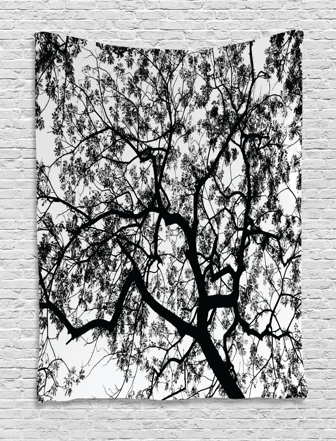 Apartment Decor Tapestry Forest Tree Branches Modern Decor Spooky Horror Movie Themed Print Wall Hanging For Bedroom Living Room Dorm Decor 60w X