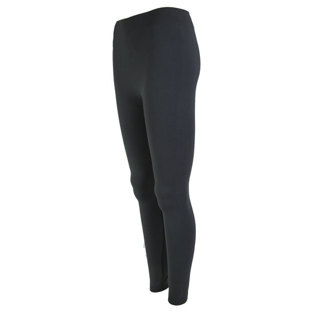 K. Bell Super-Soft Fleece Lined Footless Leggings for Women - S/M - Black 