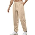 thumbnail image 1 of Pantalones casuales ligeros de pierna ancha para hombre - Tejido de poliéster, versátiles para deporte/uso diario, estilo verano/otoño, 1 of 8