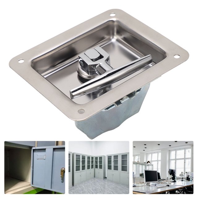Boîte à Outils T Poignée Verrou en Acier Inoxydable Haute Ténacité Camion Remorque RV Porte Boîte à Outils Verrou