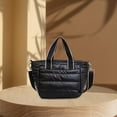thumbnail image 6 of EHJRE Cotton Padded Crossbody Bag Purse Nylon Hobo Lightweight Fashion Casual Tote Bag Black, 6 of 8
