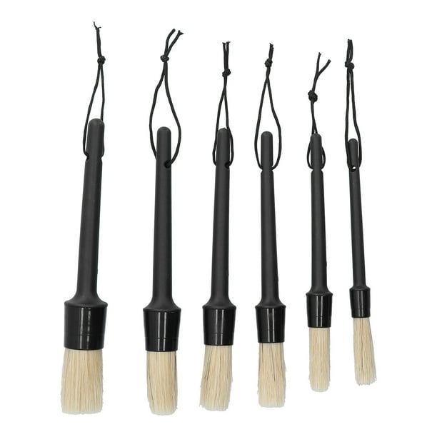 Cepillo de limpieza de neumáticos para ruedas, juego de 6 cepillos para detalles de automóviles, Kit de cepillos para limpieza de automóviles, juego de cepillos para detalles de automóviles, máxima comodidad