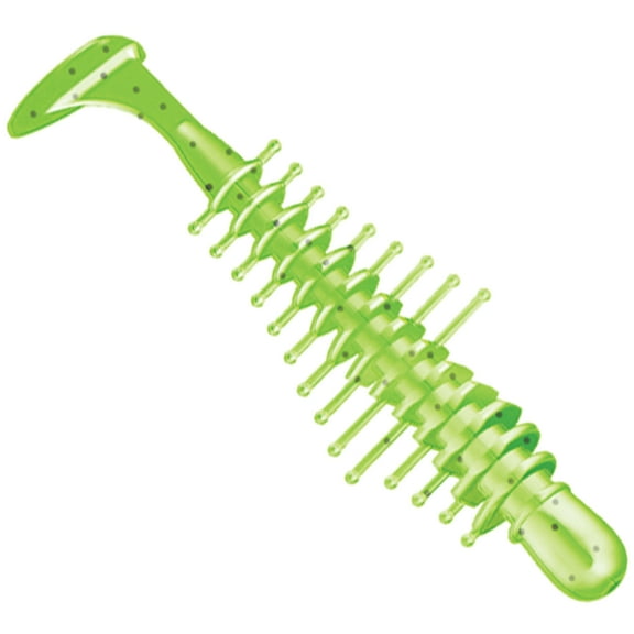 Kalins Tickle Shad 3.8", 8pk, Chartreuse Hologram