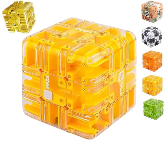 Large 3D Labyrinth Cube Puzzle - Engaging Brain Teaser Toy,High - Difficulty Puzzle, 3D Maze Magic Cube & Ball, Brain Training Puzzle, Spatial Logic Puzzle for Kids and Adults