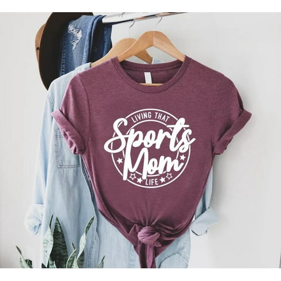 Simple Fit Sports Mom T-Shirt, Gym Mom Shirt,Mothers Day Shirt,Living That Sports Mom Life Tee,Team Mom Gift,Sports Mama,Game Day Shirt,Mom Shirt All Size S-5XL