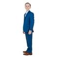 thumbnail image 2 of Boys Suit Set Solid Textured Notch Lapel With Matching Vest & Pants With Free Shirt & Tie, 2 of 6