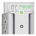 thumbnail image 4 of Supresor de Picos Koblenz con Conexión USB 6 Contactos Giratorios Blanco, 4 of 4