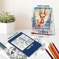thumbnail image 4 of Netecom Christmas Critters Coloring Book Spiral Bound for Adults, A5 Wooden Cover, 30 Adorable Coloring Pages of Festive Animals for Stress Relief and Relaxation, 4 of 6