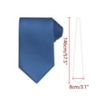 thumbnail image 2 of CORBATA CHIC para Hombres, Corbatas de Color Sólido, Corbatas Texturizadas Clásicas para Bodas Formales, Talla Única, Azul Acero, 2 of 4