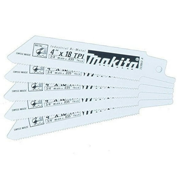 Makita 723063-A-5 4-Inch 18-TPI Metal Cutting Reciprocating Saw Blade