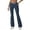 Blue, variant on Riforla Workout Leggings for Women High Waist Flared Yoga Pants Contrast Color Slim Fit Wide Leg Tights Womens Pants Blue L