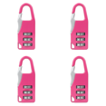 thumbnail image 1 of Mini Candado Con Combinación 3 Dígitos para Aleación Zinc () Rosa, 1 of 7