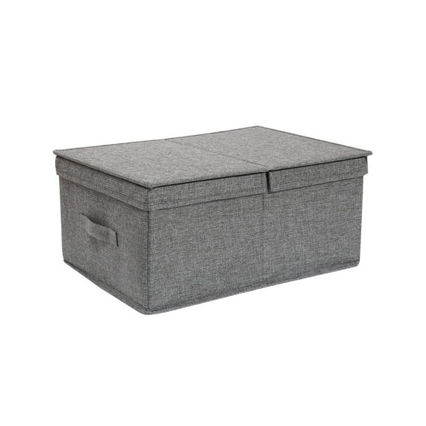 Caja de almacenamiento con asa lavable Cateissary 47x28x21cm Gris