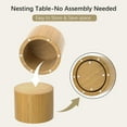 thumbnail image 6 of Nesting Coffee Table Set of 2, Round Wooden Coffee Tables Modern Circle End Table Side Table for Small Spaces Living Room, Bedroom, Balcony, Office, Wood Color, 6 of 7