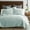 Blue, variant on Levtex Home - Cross Stitch Quilt Set - 100% Cotton - King Quilt (106x92in.) + 2 King Shams (36x20in.) - Bright White