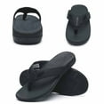 thumbnail image 3 of MEGNYA Mens Orthopedic Flip Flops for Plantar Fasciitis, Athletic Toe-Post Sandals with Arch Support, Comfort Walking Thong Slippers for Sport Exercise Activities, 3 of 5