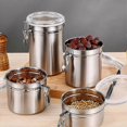 thumbnail image 3 of Airtight Stainless Steel Jar with Clear Acrylic Lid for Tea, Coffee, Sugar, and Food Storage, 3 of 4