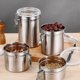 thumbnail image 3 of Airtight Stainless Steel Jar with Clear Acrylic Lid for Tea, Coffee, Sugar, and Food Storage, 3 of 4