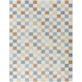 thumbnail image 2 of Mark&Day Washable Rugs, 8x10 Shaquina Modern Taupe Checkered Rug, Beige Blue Brown Carpet for Living Room, Bedroom or Kitchen (7'10" x 10'2", Machine Washable), 2 of 9