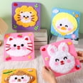 thumbnail image 2 of Visland DIY Embroidery Doll Set Cartoon Animal Sewing Projects Yarn Board Felt Animals Craft for Kids Beginners, 2 of 8
